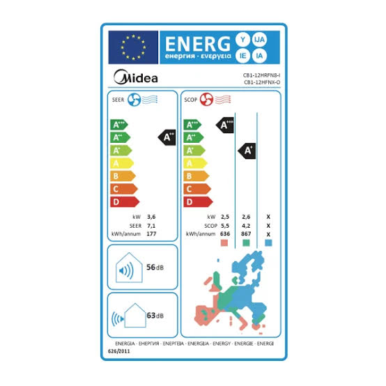 Midea Breezeless E 3.5 kW klimatska naprava