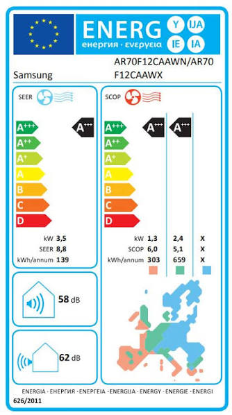 Samsung klimatska naprava Klimatska naprava AR70F12CAWNEU Windfree Elite 3,5kw