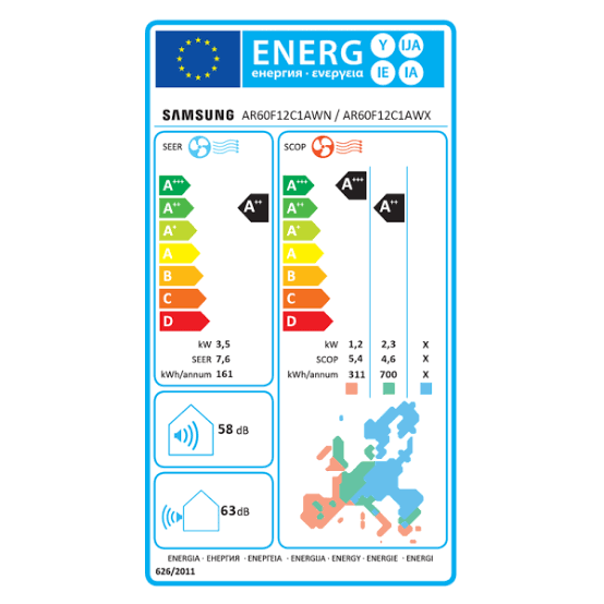 Samsung klimatska naprava AR60F12C1AWNEU Windfree Comfort 3,5kw